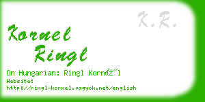 kornel ringl business card